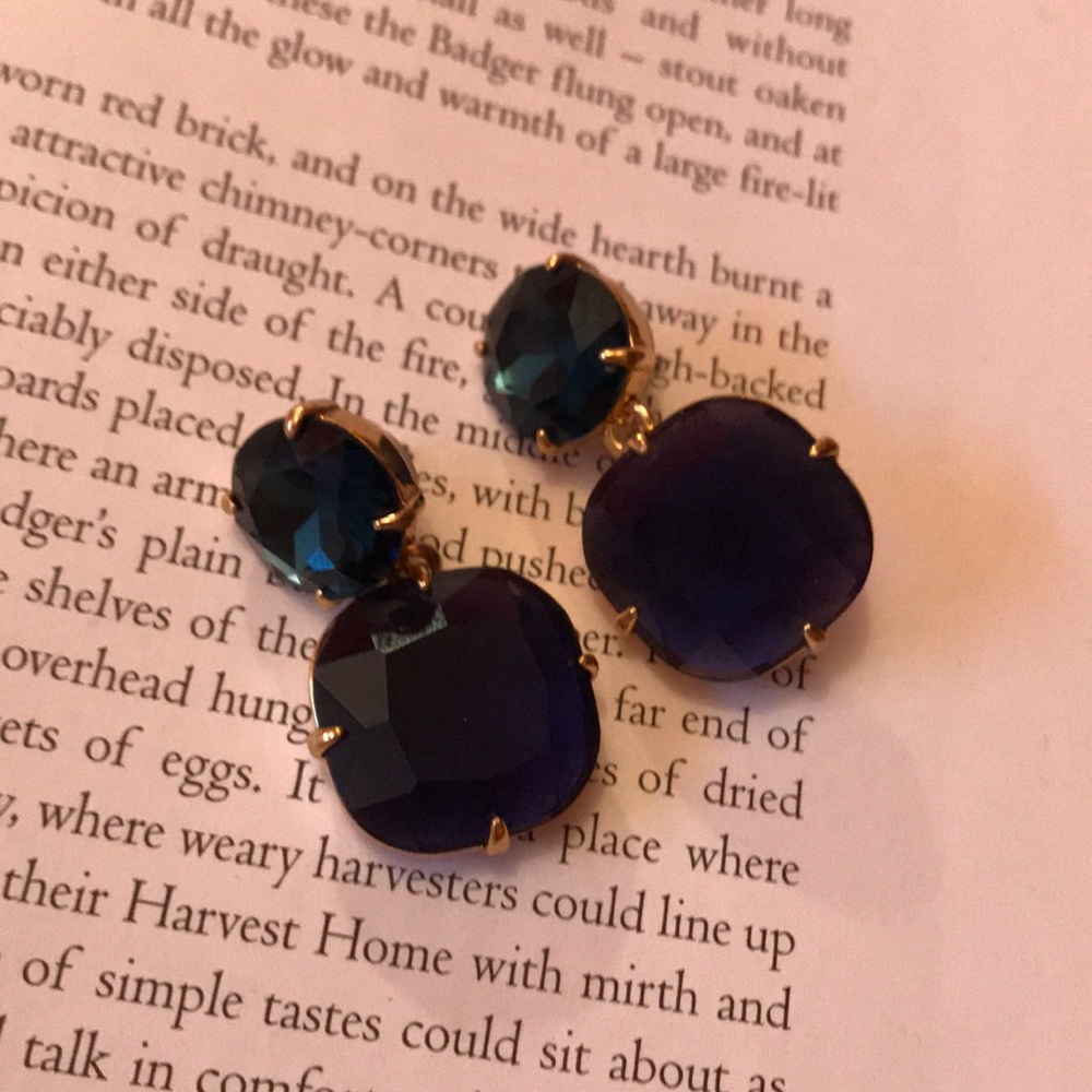 JCrew sapphire blue earrings